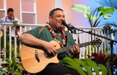 A member of the Hawai'i Symphony Orchestra performs at a concert