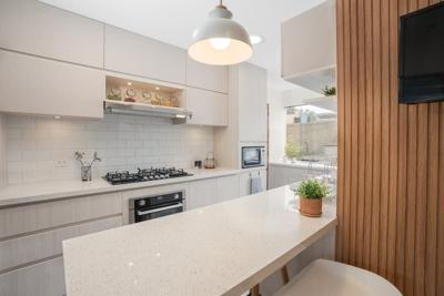 Engineered stone, also called quartz, has become the most popular material for kitchen countertops.