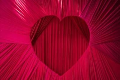 A general view of a heart-shaped photo box at The Locale restaurant in Lagos, on February 11, 2026.