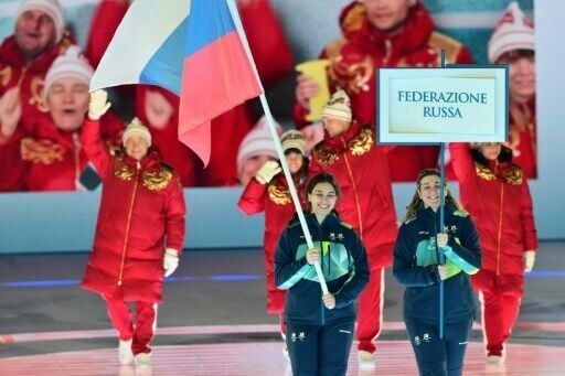 The Russian delegation of four athletes was booed by sections of the spectators in the Verona Arena