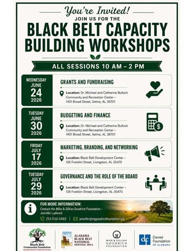 Black Belt Capacity Building Workshops flyer