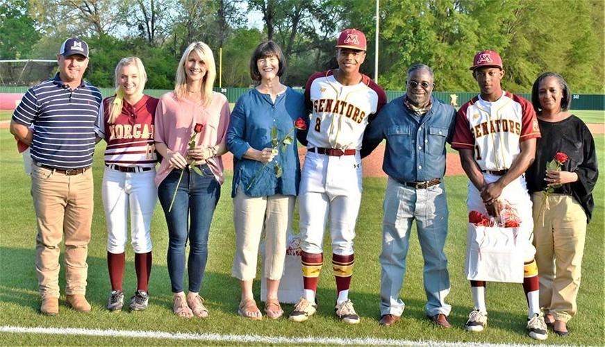 Morgan Academy retires Veach softball jersey, honors senior softball and baseball players