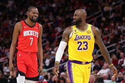 Houston's Kevin Durant and Los Angeles' LeBron James are set to renew their rivalry when the Rockets and Lakers meet in the first round of the NBA playoffs
