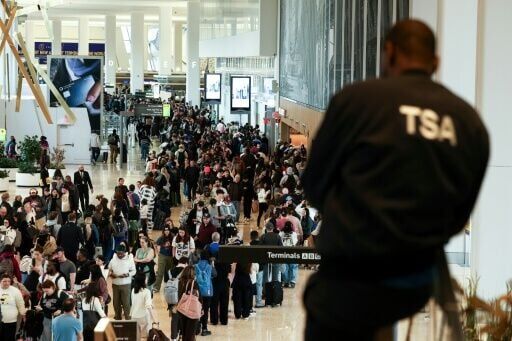 A lapse in government funding has caused misery at US airports, which are struggling to screen travelers