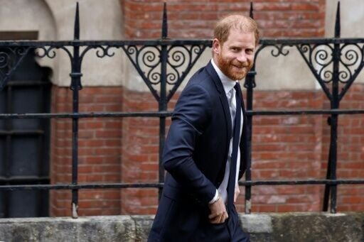 Britain's Prince Harry arrives at the High Court in London for a trial pitting him and six other high-profile complainants against a major UK newspaper group