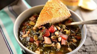 Recipe: Collard Green Soup with Ham and Beans