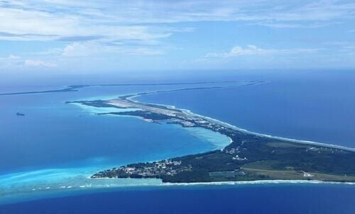 Aerial photo of Diego Garcia