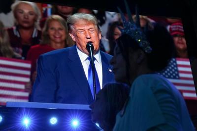 President Donald Trump speaks at the RNC midterm convention in Dallas on Sept. 9, 2026.