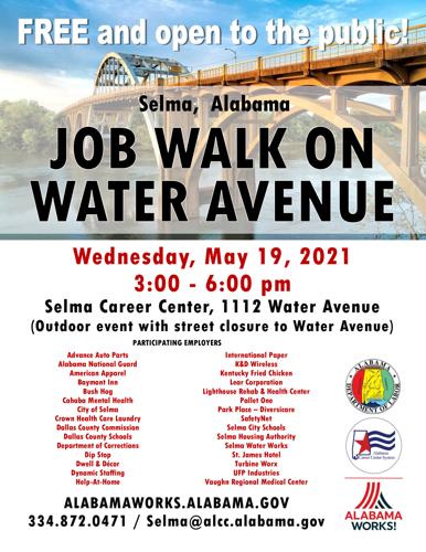 Selma Career Center to hold outdoor job fair on Water Avenue tomorrow