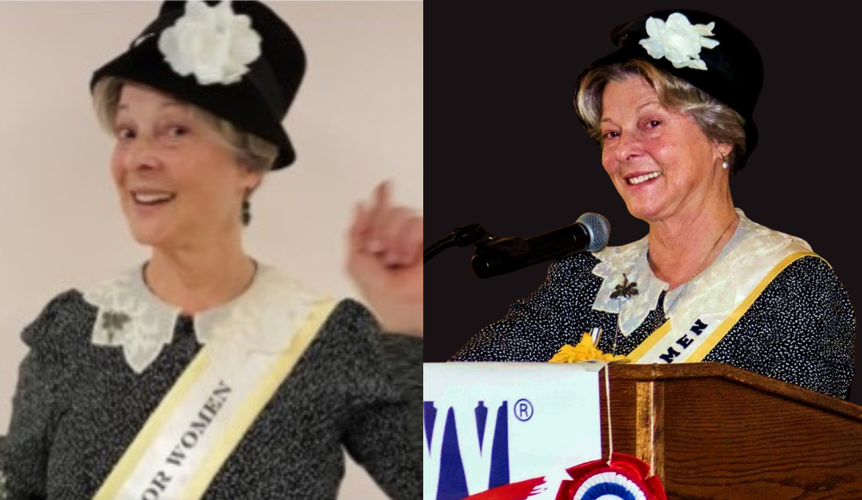 suffrage leader impersonator