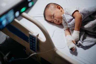 One of rotavirus infection's main symptoms is diarrhea, which can lead to severe dehydration that needs to be treated in the hospital.