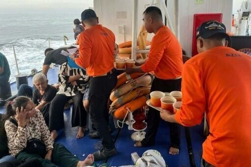Passengers of the MV Trisha Kerstin 3 had to be rescued after the ferry sank on the southwestern tip of Mindanao