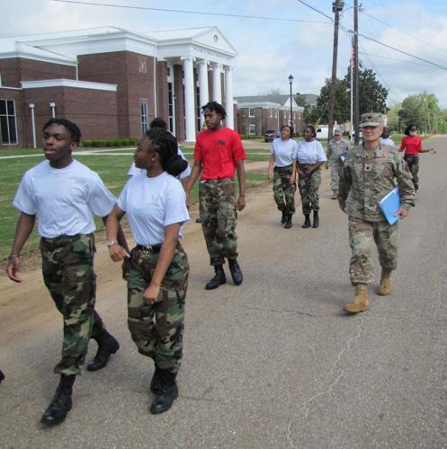 Southside High ROTC marching