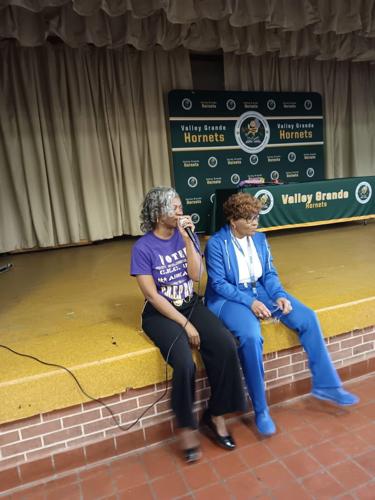 Lynda Lowery with Angela Benjamin