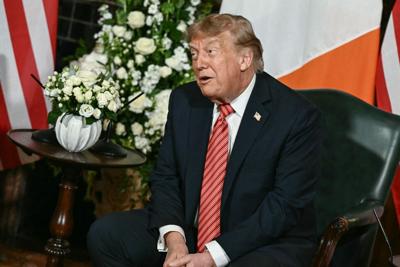 President Donald Trump speaks in the Irish capital of Dublin on Sept. 12, 2026.