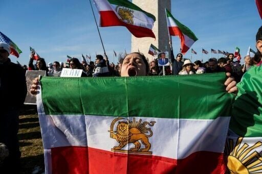 Demonstrations outside Iran against its clerical authorities swept a number of cities including in the US over the weekend