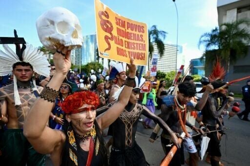 Indigenous tribes in Brazil are demonstrating to demand more legal protections for their homelands in the face of massive deforestation