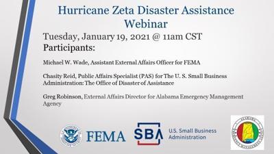 Agencies to hold webinar on Hurricane Zeta disaster assistance tomorrow