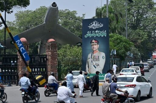 Asim Munir, on a Lahore billboard in May, was already a ubiquitous presence before being elevated to Field Marshal, and now has legal immunity for life