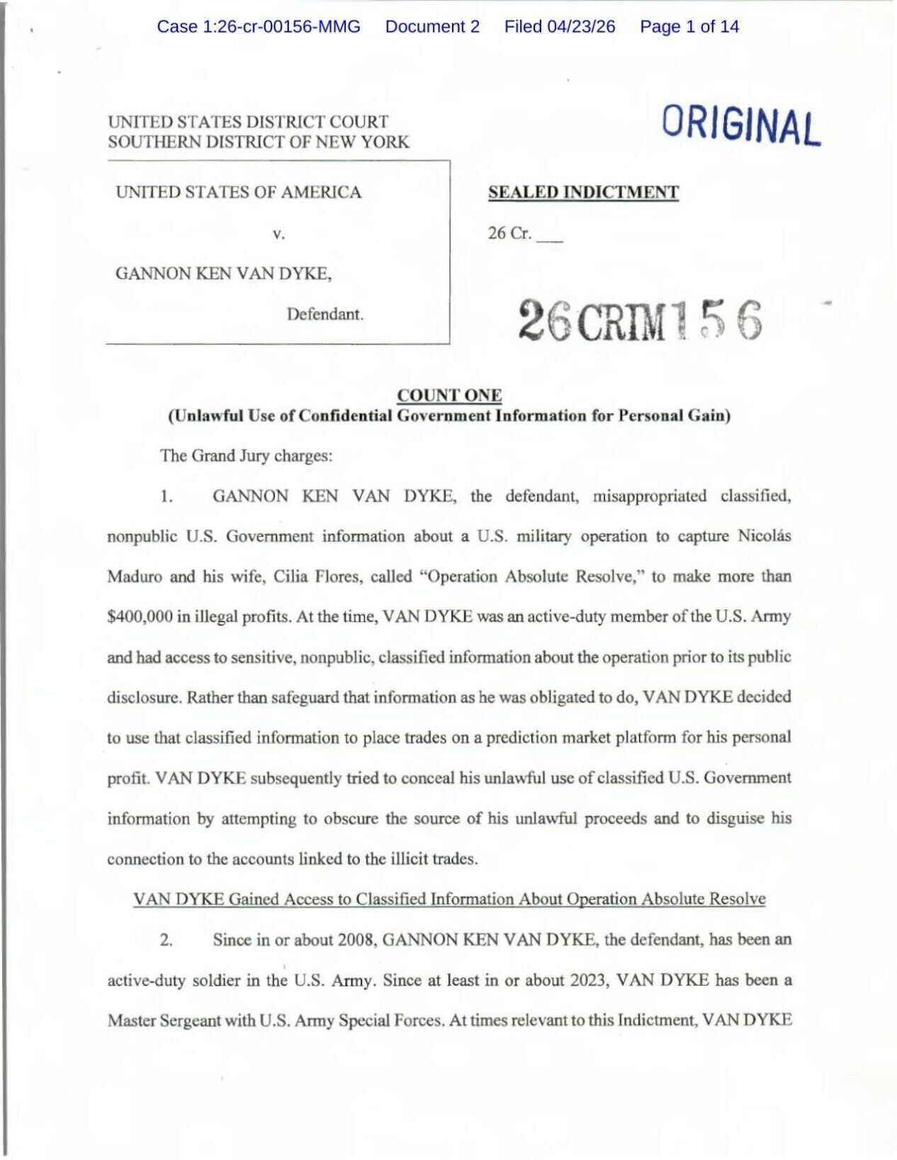 Gannon indictment