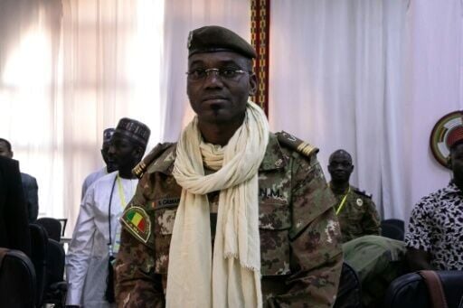 Defence Minister Sadio Camara is seen at a meeting of ministers of the Alliance of Sahel States (AES) in Ouagadougou in February 2024