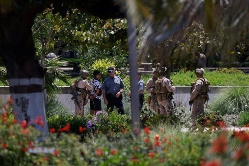Marines deploy in LA ahead of mass anti-Trump protests