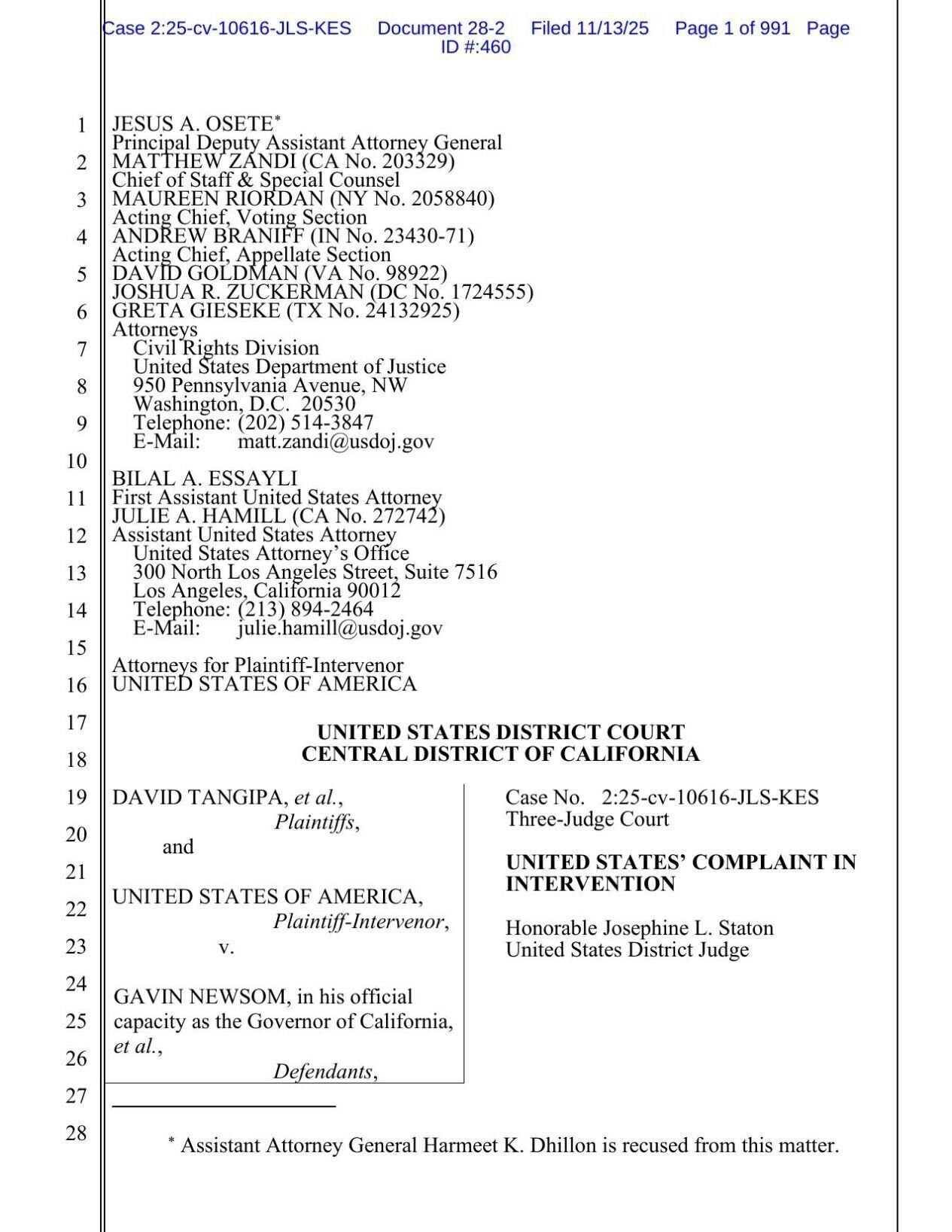 Intervention complaint 11-13-25