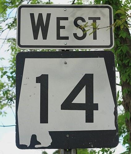 Alabama I-14 sign