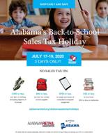 Alabama Back-to-School Sales Tax Holiday begins today