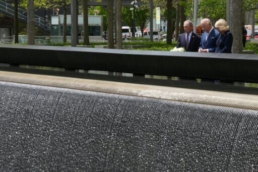 Britain's King Charles III and Queen Camilla placed flowers at the 9/11 memorial in New York
