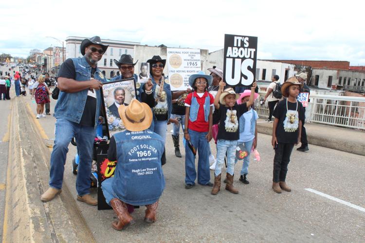 Family marching at Jubilee