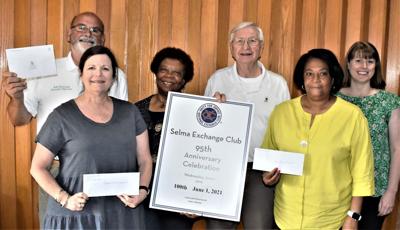 Exchange Club of Selma celebrates 100 years of community service with checks to charities