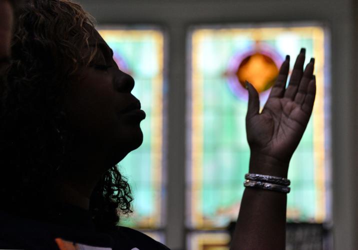 Rally woman at Tabernacle