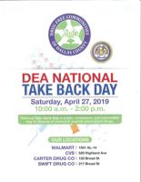 DEA takes back unused, expired prescription drugs on Saturday