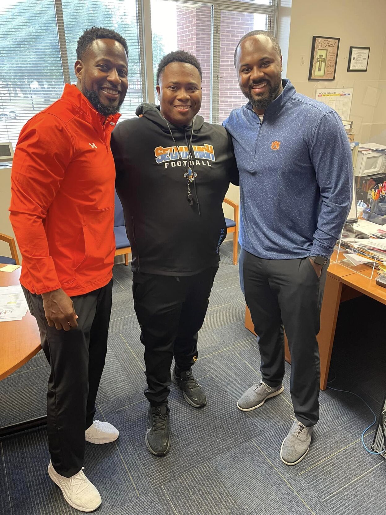 Auburn coaches Cadillac Williams, Zac Etheridge visit Selma High on Monday