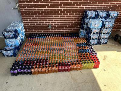 Gatorade and water donation