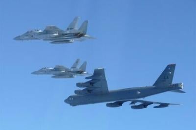 US and Japanese military aircraft held a joint exercise over the Sea of Japan on Wednesday