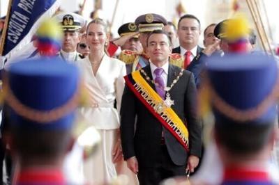 At 2nd inauguration, Noboa vows to 'save' Ecuador from gangs