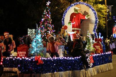 Christmas parade stock
