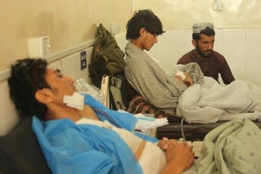 Afghans wounded in the border violence were getting treatment at a Jalalabad hospital