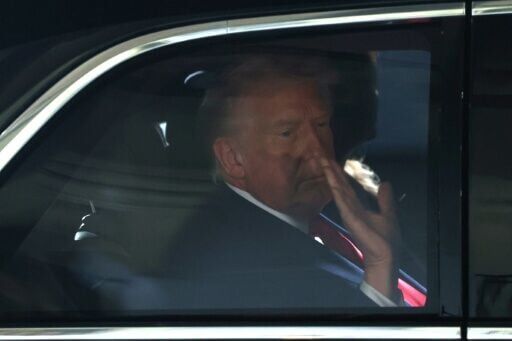 US President Donald Trump headed to the Capitol from the White House