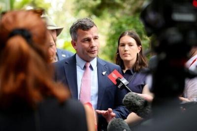 New Zealand Deputy Prime Minister David Seymour at a ceremony to commemorate Waitangi Day in Waitangi on February 5, 2026