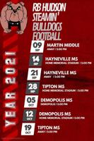 R.B. Hudson Middle School Bulldogs schedule announced