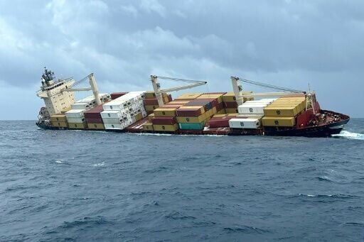 Container ship sinks off India's south coast with hazardous cargo