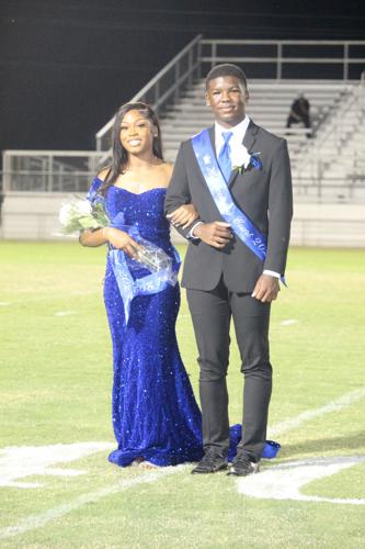 Kennedi Barton, who was escorted by sophomore Student Council Representative LaTori Brown.JPG