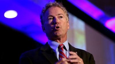 U.S. Sen. Rand Paul speaks at the Young Americans for Liberty National Convention in Reston, Virginia.