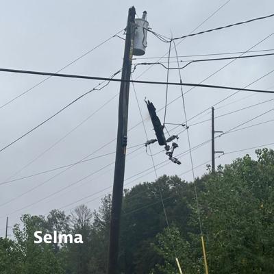 Power line broken from Alabama Power