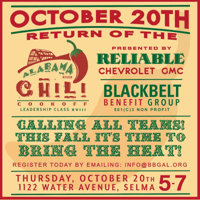 Alabama River Chili Cookoff returns on Oct. 20
