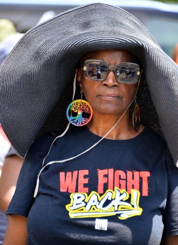Woman marching in Selma
