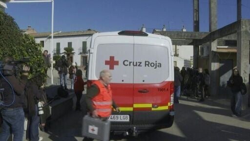 A nearby evacuation centre was set up